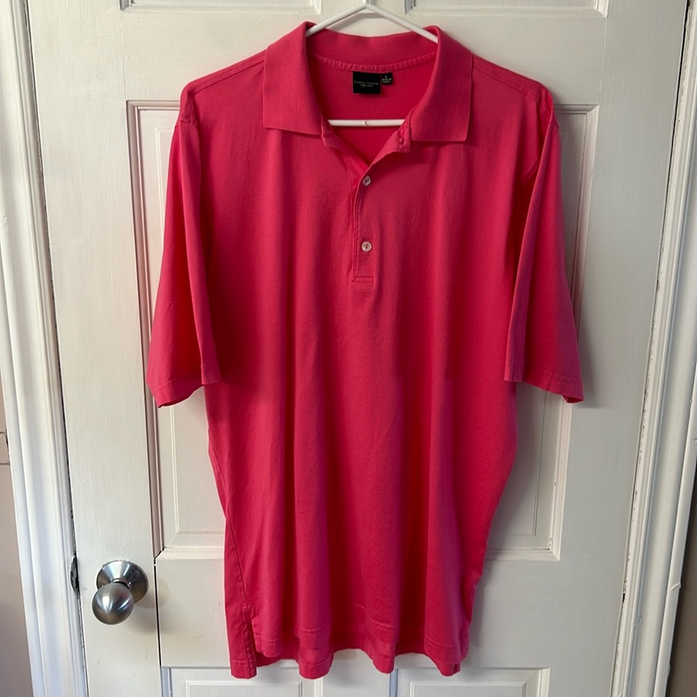 Fairway&Greene Signature pink golf polo shirt men’s size L